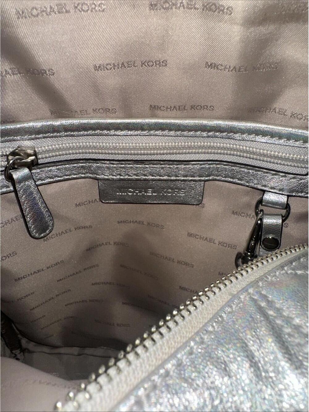 Michael Kors Rhea Medium Quilted Leather Backpack Purse MK Logo Bag - Picture 10 of 10
